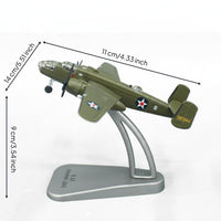 1:144 Scale B-25 Aircraft Collectible Item Alloy B-25 Legendary Aircraft