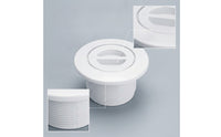 Flush-Mounted Suction Fitting with Flange White Pool Inlet Fitting for Water Circulation
