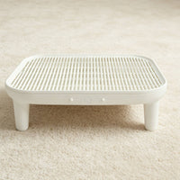 Rectangular Pedal with Slatted Grille Plastic Litter Box Step for Pet Owners, Home
