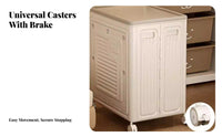 Rolling foldable Laundry Basket With casters Household Storage Space-Saving