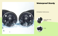Electric Car Horn, High/Low Tone, Waterproof, for Sedan, SUV