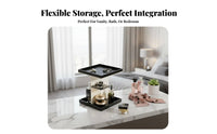 Rotating Makeup Tower Easy to Clean Multi-Compartment cosmetic Station for Bedroom
