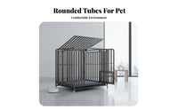 Removable Tray Heavy-Duty Dog Crate Spacious Interior Rolling Metal Bar Enclosure Easy to Clean Pet Enclosure Chew-Resistant-Proof for Owners of Large Dogs, Breeders, Kennel Operators, Indoors, Indoor, Outdoors, Outdoor
