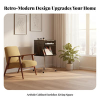 Adjustable Acrylic Cart Retro aesthetic Side Table Transparent Design for Homeowners