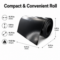 HDPE Geomembrane Liner, 60S Black Synthetic HDPE Liner Roll, 4/6m x 50m, Waterproof Anti-Seepage for Waste Containment