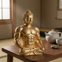 Meditating Buddha Statue Resin Desktop Decor Zen for Home Display