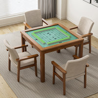 实木麻将桌手搓牌桌简易象棋扑克棋牌桌适老人休闲棋牌室四方桌子