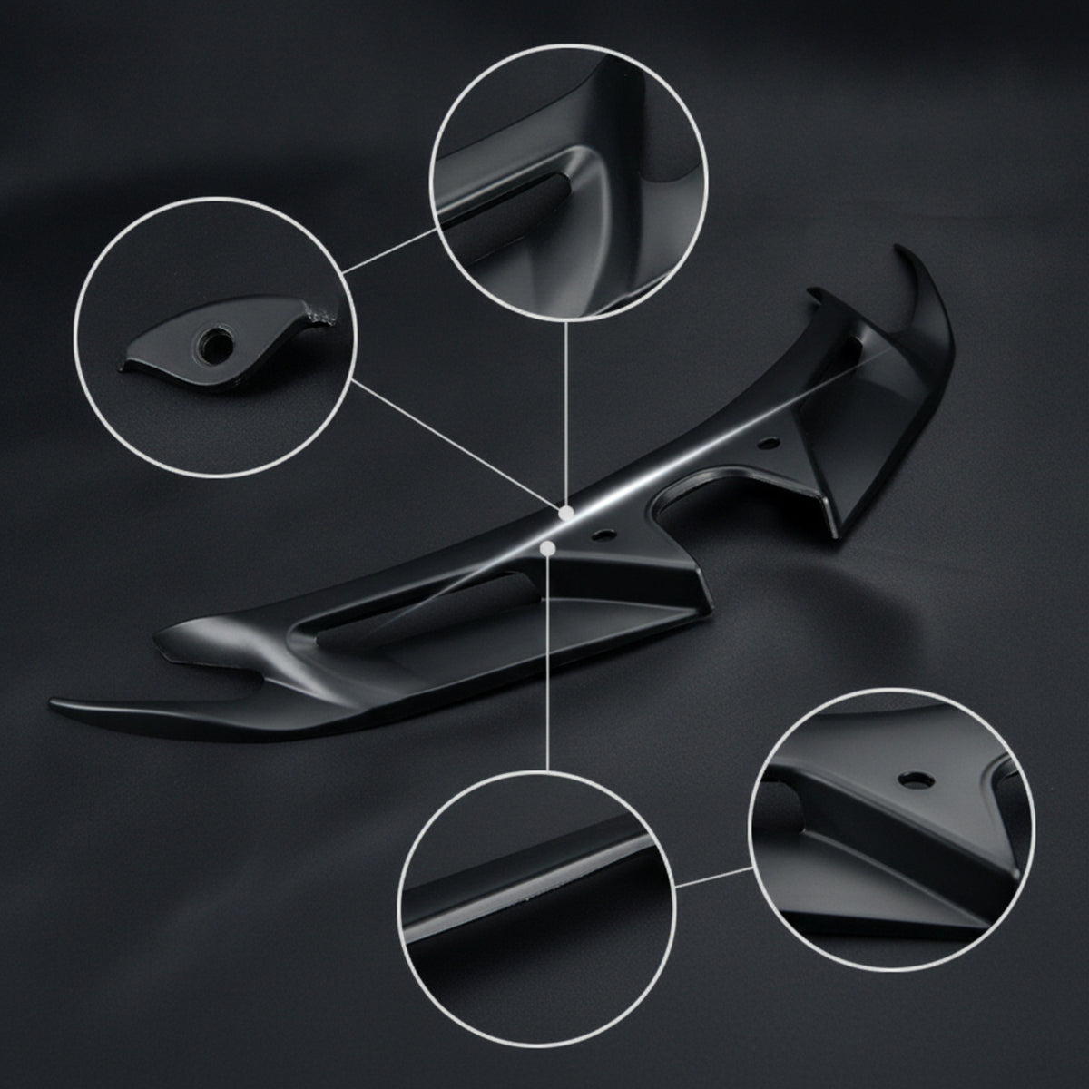 Symmetrical Front Wind Wing Fairing Aerodynamic Motorcycle Front Fairing with Mounting Holes Downforce Winglet Stable for Track Days