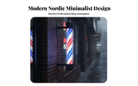 Illuminated Haircut Pole Rainproof Haircut Pole Lamp Rotating Striped Lamp Waterproof Business Signage Energy Saving for Outdoor