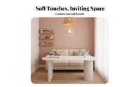 3 Pieces Modern Design Curved Loveseat and Table Set Space-Saving business-grade Furniture dense foam Foam Sofa No Assembly Required for Salon Owners, Interior Designers, Office Managers, Reception Area, Waiting Room, Bdirectlyique