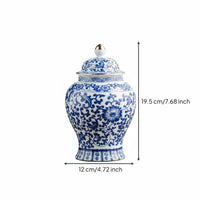 Chinese Blue and White Porcelain Jar Moisture-Proof for Living Room