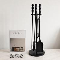 Fire Tool Set Fireplace Tool Set Poker Set 4-Piece Set Wrought Iron Accessories