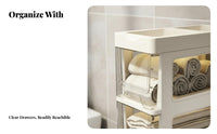 Slim Rolling Organizer Transparent Drawers Drawer single-tier No Installation Required