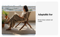 Wabi-Sabi aesthetic Folding Rope Chair Japanese Inspired Woven Rope Armchair Foldable Design Household Furniture Minimalist Aesthetic for Apartment Dwellers, Homeowners, Readers, Balcony, Living Room, Bedroom, Lounge Area