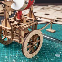 Ancient Chinese Drum Cart Model Great Gift DIY Mechanical Chariot Model for Boys