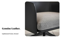 Minimalist Design Upholstered rotating Armchair Luxury Feel Lounge Chair Ergonomic Backrest Indoor Seating Plush Padding for Office Professionals, Homeowners, Interior Designers, Living Room, Reception Area, Bedroom, perusing corner
