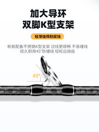 轻量远路亚竿三插节MH中硬调2.7-3.6米高碳碳素钓鱼竿岸抛远投竿