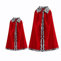 King Cape Costume for Halloween, Christmas, Red Prince Cape