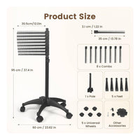 Braiding Rack Stand Portable Rolling Hair Stand Tangle Untangled for Salon
