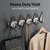 Wall Mounted Coat Rack, 5 Hook Metal Coat Hooks, Luxury Animal Shape Hat Hooks, Drill Screw Mount for Entryway Bedroom Kitchen