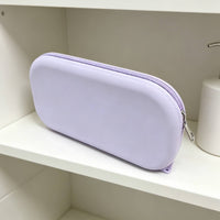 Large Capacity Silicone Zip Pouch Easy to Clean Silicone Makeup Pouch Multi Purpose Zipper Makeup Bag for Bathroom