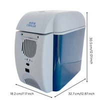Mini Car Refrigerator 12V Car Fridge with Carrying Strap Thermoelectric Cooler Compact Electric Cooler Portable for Commuters