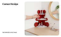 teddy-shapedShaped Corner organizer Transparent Cosmetic support for Dressing Table, Bedroom