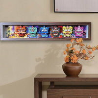 Lion Dance Decor Plaque Decorative Display Piece Framed Tabletop Art