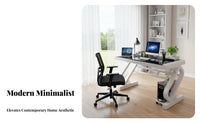 Multi-Purpose Minimalist Computer Desk Sturdy Design Simple Rectangular Desk Spacious Desktop Study Table Easy to Assemble for gaming enthusiasts, Office Workers, Students, Dorm Room, Bedroom