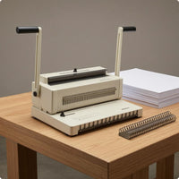 Hanging Calendar Binding Machine Metal Body Calendar Punching Machine Beige