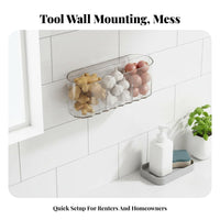 Ginger Garlic Storage Container Easy Installation Hook-and-Hang Wall Holder Multifunctional Wall Mounted Storage Box for Washroom, Pantry