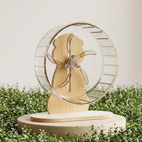 Hamster Wheel and Running Wheel for Hamster, Quiet Exercise Wheel for Syrian Habitat with Cage Attachment Stand Small