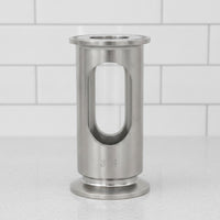 316 Stainless Steel Sight Glass with Tri-Clamp Ends 1.5 Inch TC in-Line Sight Glass Vertical or Horizontal Hardware Full Bore for Fermentation