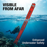 Surface Marker Buoy Scuba Diving, Marker Buoy High Visibility, Diving Surface Ma #variant:Orange Red