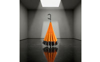 Automatic Close Inverted Umbrella Manual Open Umbrella with 24 Ribs Reflective Large for Drivers, Commuters, Rainy Days, Car, Night Walking