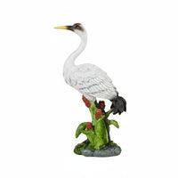 Realistic Crane Figurine Naturalistic Design Resin Crane Sculpture Sturdy Outdoor Decor for Pond, Courtyard