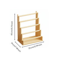Solid Wood Tiered Bracelet Display Rack 2 Tier Wooden Jewelry Stand Multi-Purpose Desk Jewelry Organizer Tangle Tangle-Resistant for Vanity, Dresser