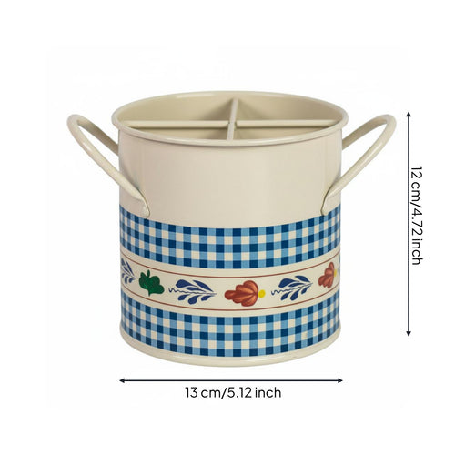 Chopstick Storage Bucket Drainable Divided Utensil Holder Easy to Clean Flatware Ventilated Rack for Kitchen Countertop