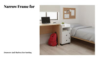 Narrow Rolling Drawer Unit Movable with casters Slim Storage Tower Space-Saving