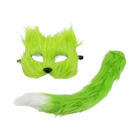 Canine Mask with Tail Mysterious Tail Lovely for Cosplay