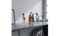 Collectible Gift Travel Photography Doll Set Layout Prop 1:64 Scale Doll Set Painted Finish Mini Travel Photo Figures Vivid Pose for Collectors, Model Hobbyists, Display, Scene Display, Desk Decor