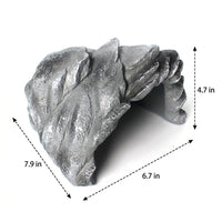 Resin Aquarium Rock Cave Decorations, Realistic Aquarium Cave for Snake Accessories for Vivarium, Climbing Stone Hideaway for Hamsters, Gray