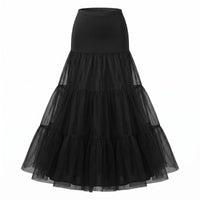 Mesh Petticoat Layered Tulle Petticoat Black for Weddings, Formal Events, Brides