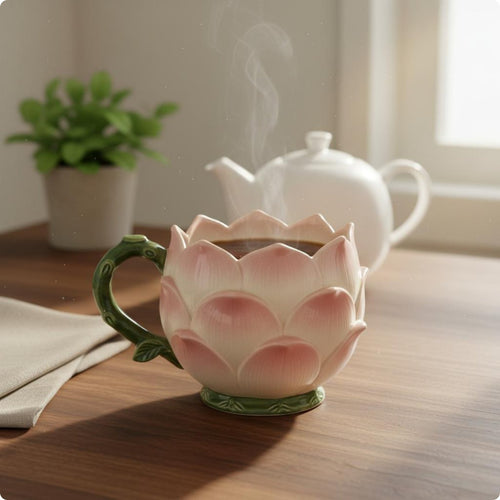 Hand-Painted Flower Mug Giftable Decorative Blossom Cup