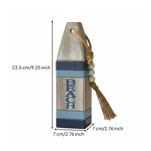 Wooden Buoy Decoration Mediterranean Design Hanging Fishing Buoy Ornament Rustic
