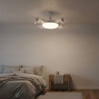 Wireless Control Fan Light Silent Operation E27 Socket Fan Light Easy