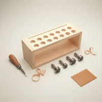 Leather Stamping Tool Rack DIY Assembly for Workshop, Hobbyists