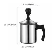 Stainless Steel Milk Frother Double Layer Manual Milk Frother for Coffee Shop