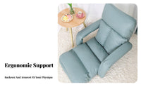 Removable launderable Cover Adjustable Nursing Lounger Foldable Adjustable Floor Lounger Support Lazy Sofa Erconvenientnomic Design for New Mothers Women, Nursery, Bedroom, Living Room, Office
