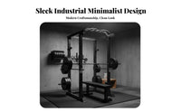 Full-Body Workout Power Rack with Pulley System Adjustable All-in-Single Squat Rack Heavy-Duty Steel Frame All-in-Single Home Gym Rack Stable Structure for Fitness Enthusiasts, Bodybuilders
